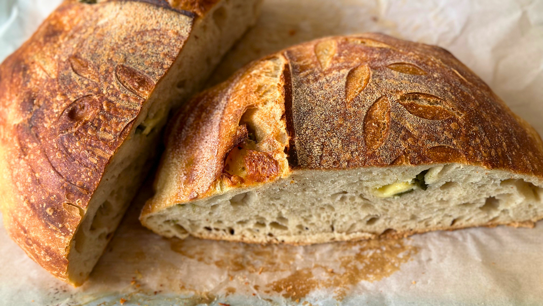 Fiery Sourdough Jalapeño Cheddar Loaf