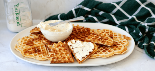 Sourdough Cheddar and Chive Waffles