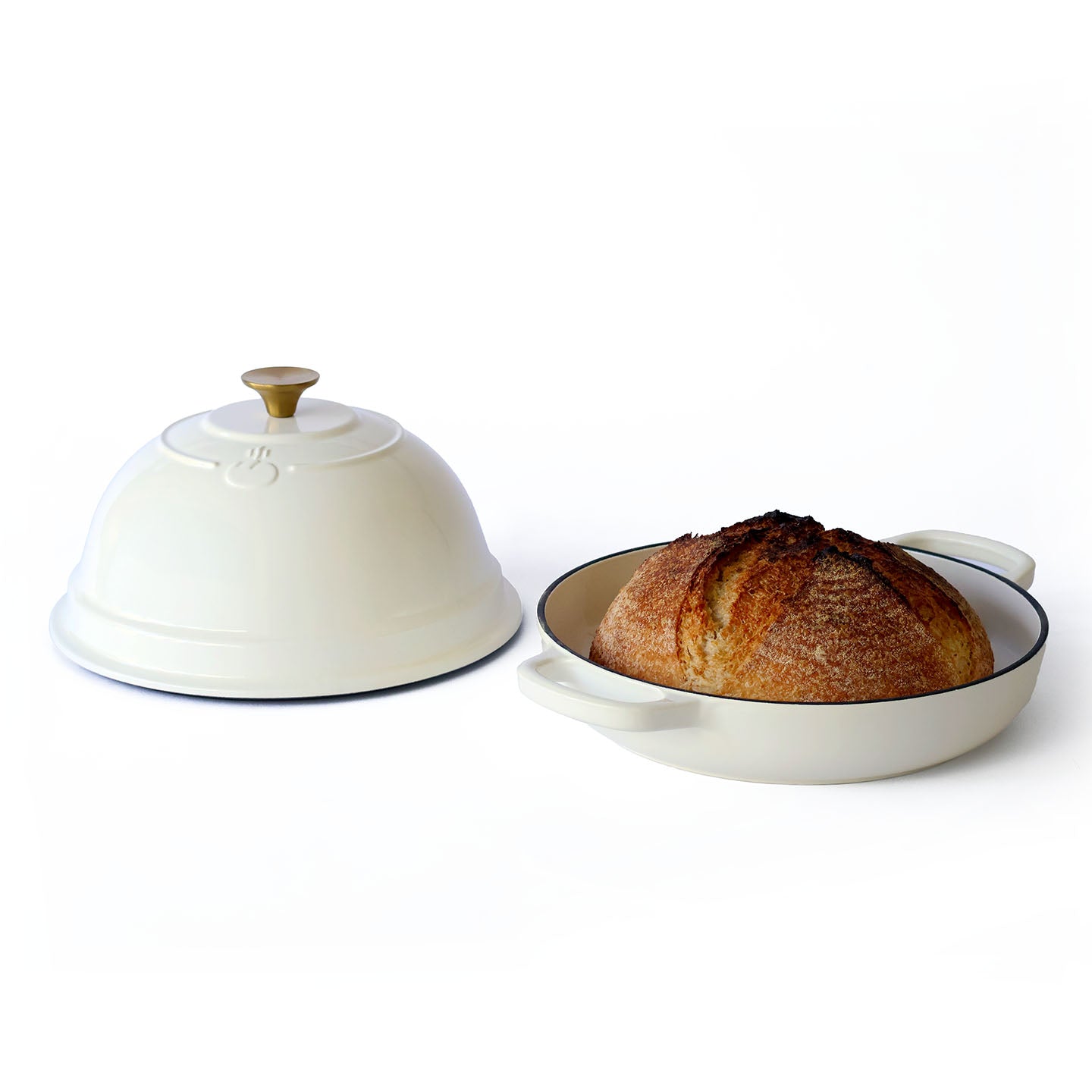 Round Enamel-Coated Dutch Oven for Sourdough Baking
