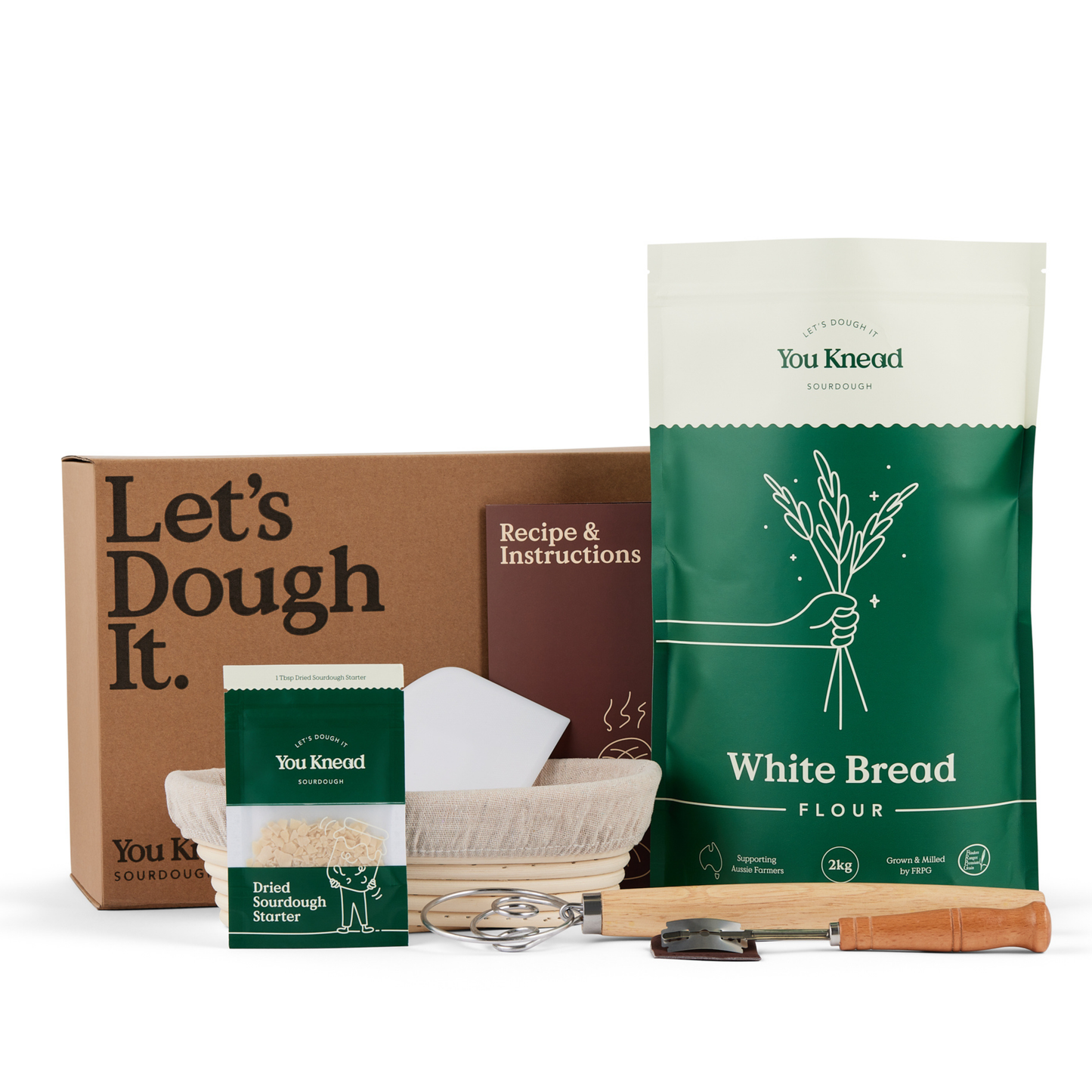 Sourdough Starter Kit & Round Enamel-Coated Dutch Oven Bundle