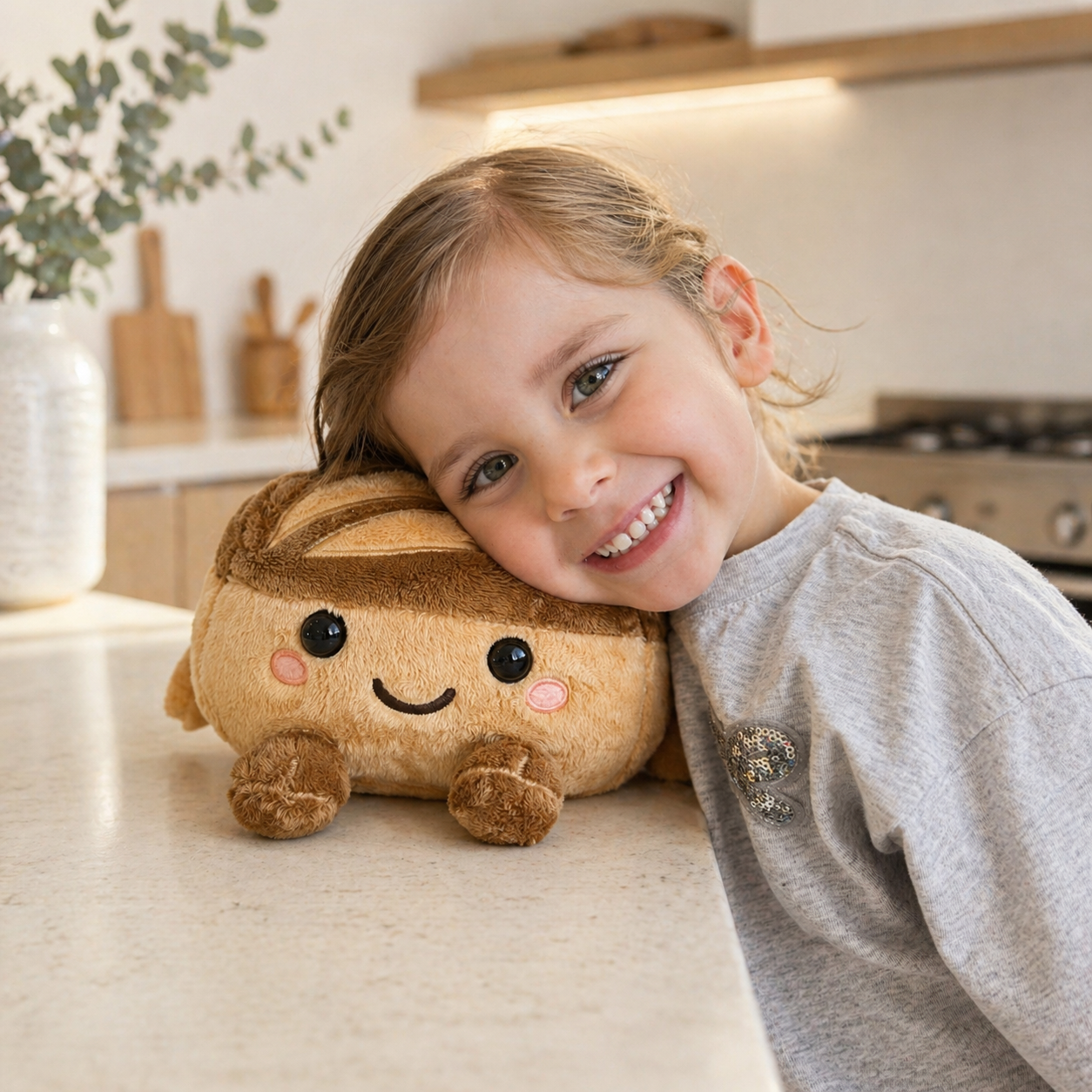 Crumb sourdough bread plush toy