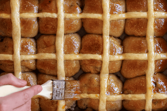Sourdough Hot Cross Buns with Glaze