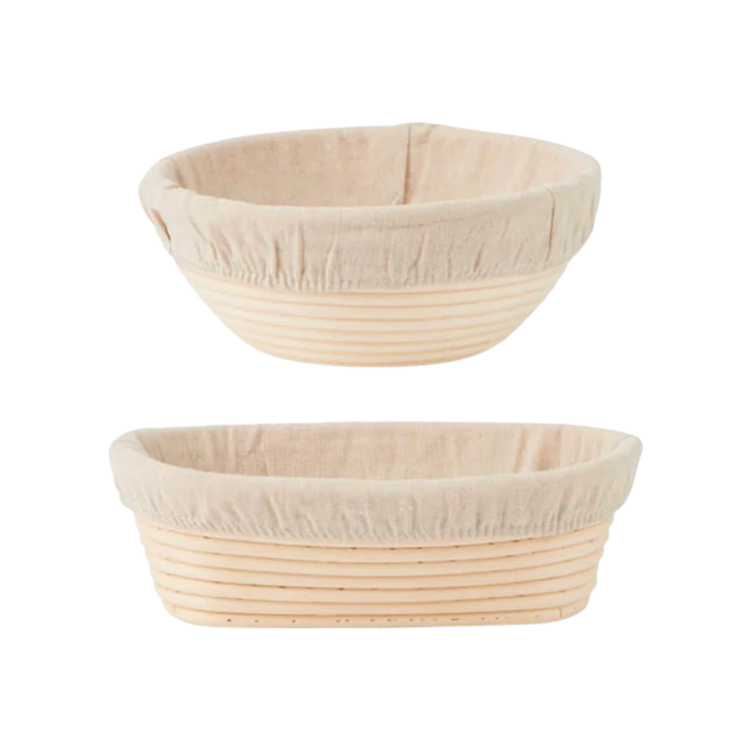 You Knead Sourdough Banneton Bundle - one oval banneton and one round banneton