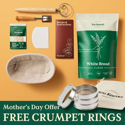 Sourdough Starter Kit - With Free Crumpet Rings