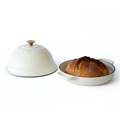 Round Enamel-Coated Dutch Oven for Sourdough Baking