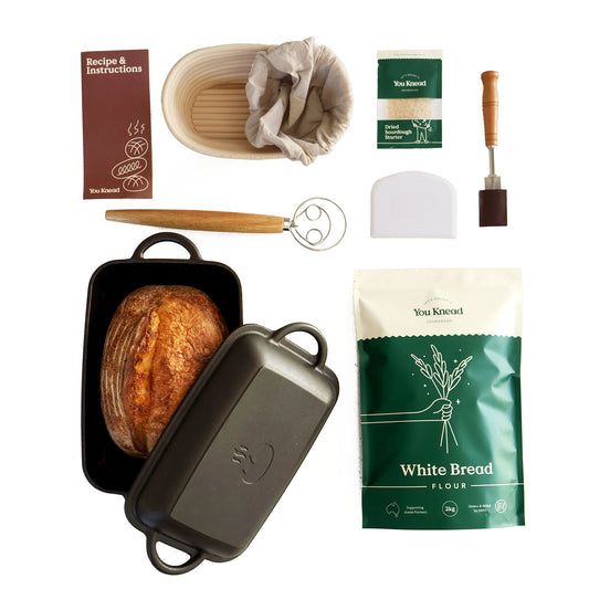 Sourdough Starter Kit With Slimline Dutch Oven Bundle