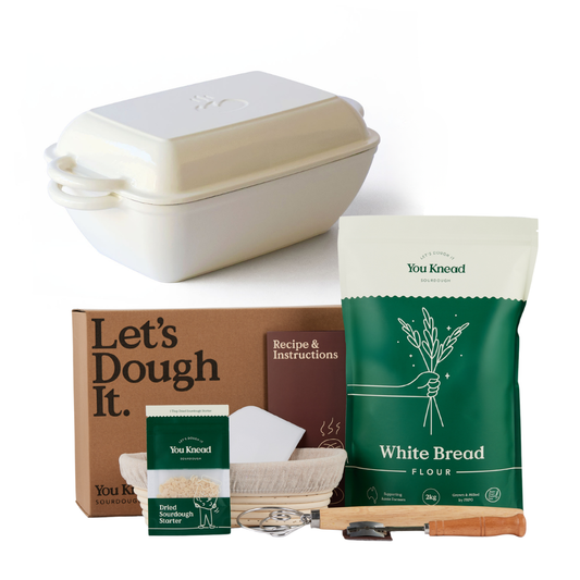 Sourdough Starter Kit & Slim Enamel Coated Dutch Oven Bundle
