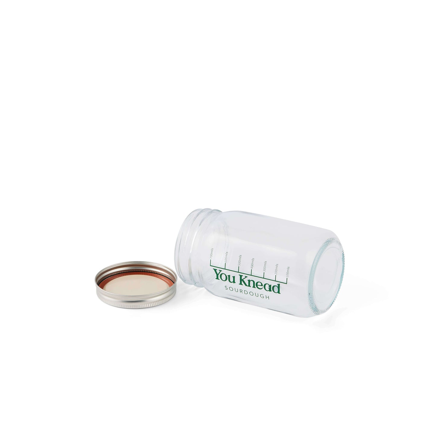 Sourdough Starter Jar with Thermal Temperature Sticker