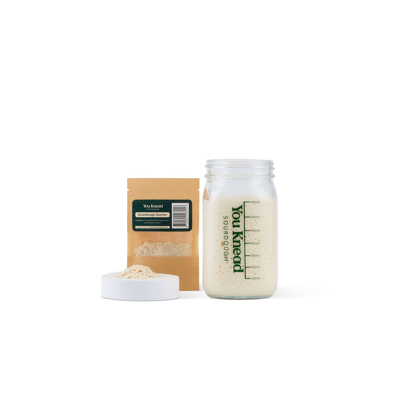 Sourdough Starter Jar with Thermal Temperature Sticker