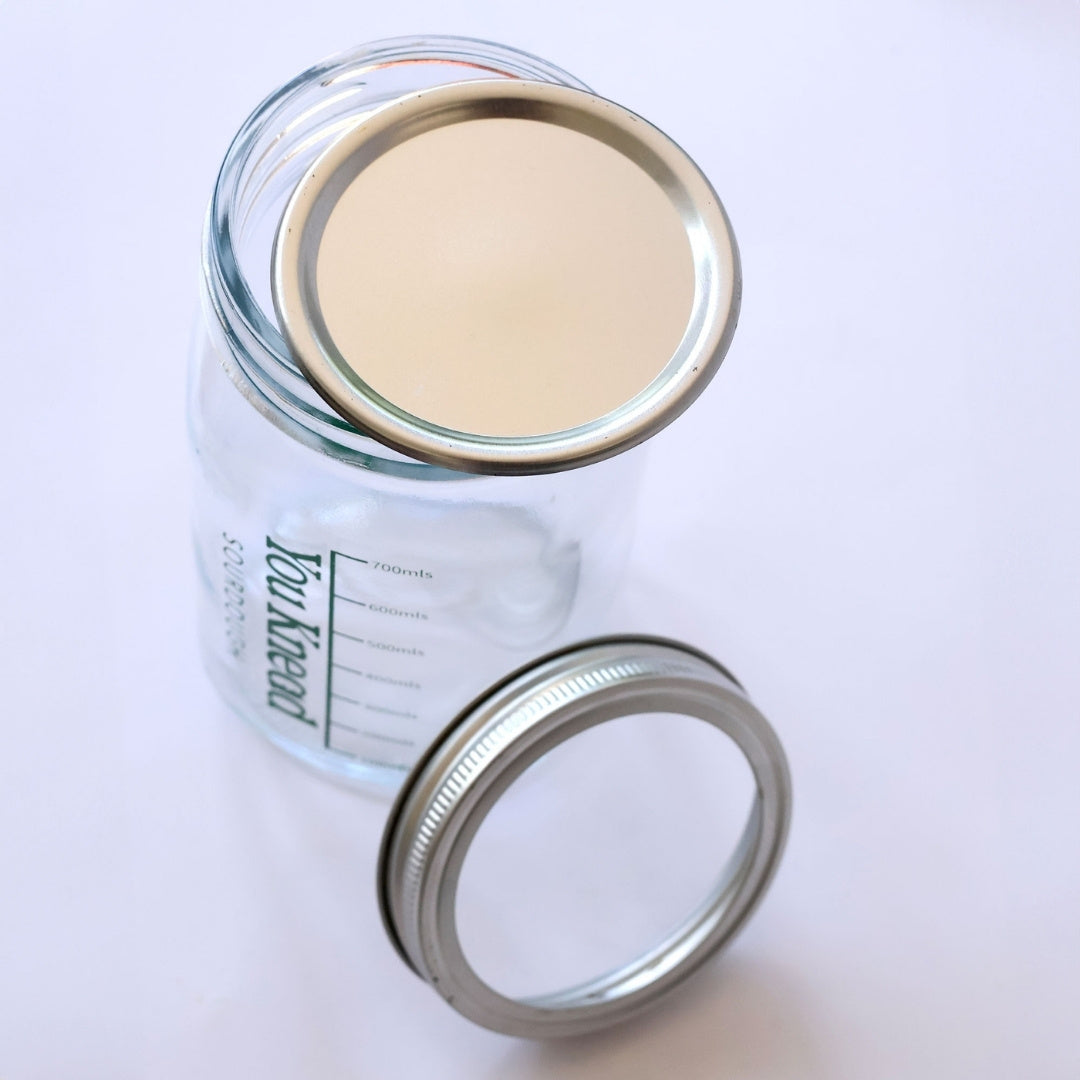 fermentation jar for sourdough starter with temp strip