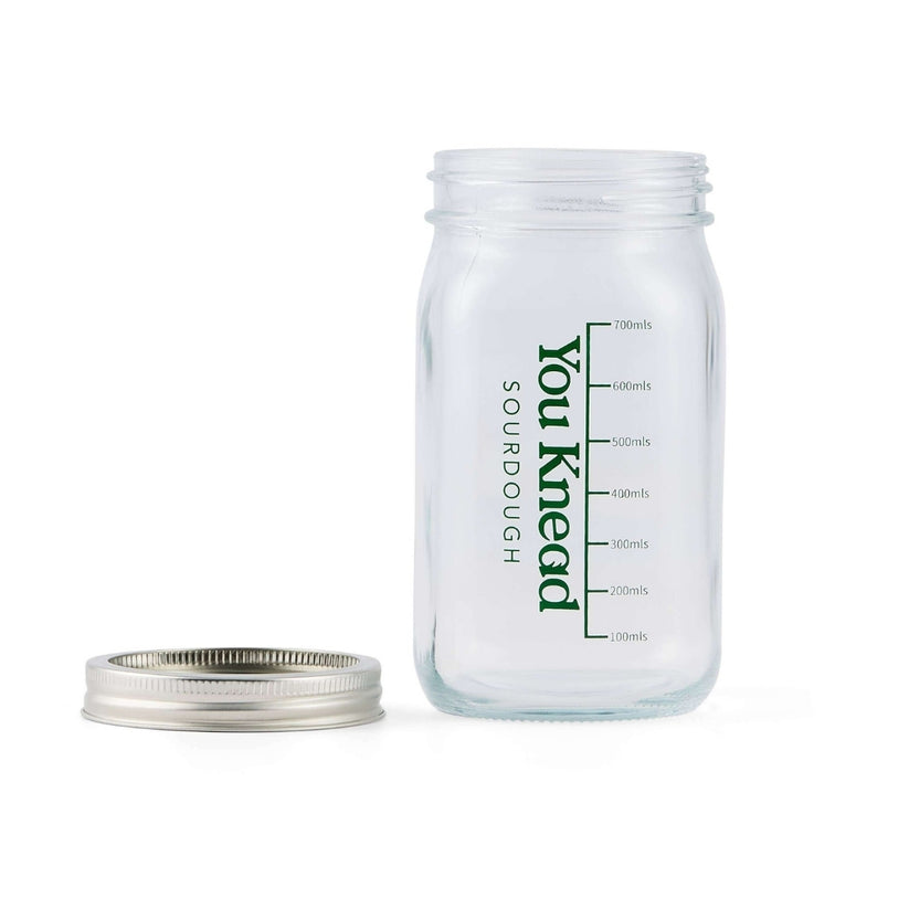 Sourdough Starter Jar with Temp Sticker | You Knead – You Knead Sourdough
